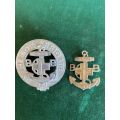 2X BLYS BRIGADE BADGES-SOLD TOGETHER-LUGS INTACT