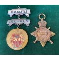 WW1 WAR MEDAL NAMED TO 46884 PTE. H.W. CATTLE R.A.M.C.-SOLD WITH OTHER MEDAL ALSO NAMED TO HIM