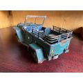 METAL MILITARY JEEP WITH A LOT OF CHARACTER-MEASURES LENGTH 27 CM-WIDTH 15CM-HEIGHT 15 CM-NO MAKERS