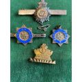 4X DUKE OF EDINBURGH`S BADGES AND TIE PINS-SOLD TOGETHER-ONE WITH SILVER MARKINGS