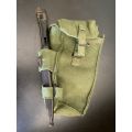 RHODESIAN OLIVE GREEN PATTERN 64 AMMO POUCH WITH BAYONET