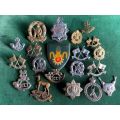 SELECTION OF 20 SA BADGES-SOLD TOGETHER-SOME OF THEM WITHOUT LUGS