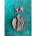 ROYAL ENGINEERS CAP BADGE AND TITLE-1914-18-LUGS + SLIDER COMPLETE
