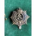 ROYAL ARMY SERVICE CORPS CAP BADGE AND TITLE- 1902-18-LUGS + SLIDER INTACT