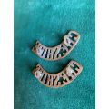 CHESHIRE REGT. BRASS TITLE PAIR-LUGS INTACT