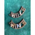 WEST YORK SHOULDER TITLE PAIR-BRASS- LUGS INTACT