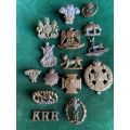 SELECTION OF 15 BRITISH BADGES AND TITLES-SOLD TOGETHER-SOME WITHOUT LUGS