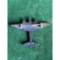 SILVER (MARKED) AND STAMPED SA MINT AEROPLANE,PIN BADGE-MEASURES 43X34 MM