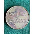 JAGERTSFONTEIN MUNICIPALITY 3 GALLON,WATER TOKEN-1913-1926-BRONZE-SIZE 36 MM