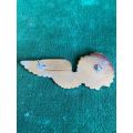 AIR HOSTESS FULL SIZE WING IN CHROME- 2 PINS
