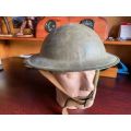 WW2 SA MADE `BRODIE HELMET` COMES WITH LINER AND CHIN STRAP