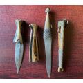 BORDER WAR PERIOD SWA OVAMBU KNIFES WITH WOODEN HANDLES AND SCABBARDS-(BUSH WAR BRING BACK)OVERALL L