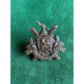 CAPE TOWN HIGHLANDERS BRONZE COLLAR BADGBE-WORN 1940-45- 2 LUGS