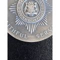 SA POLICE STAR FOR FAITHFULL SERVICE(1979) SILVER STAMPED-UNNAMED-SOLD WITH MINIATURE