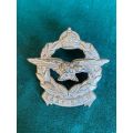 SAAF BRASS CAP BADGE-USED FROM 1933- 2 LUGS-GILT OFFICERS