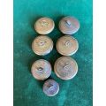 SA FIELD ARTILLERY BUTTONS-WORN FROM 1926-7 IN TOTAL-DIAMETER 24 AND 16 MM