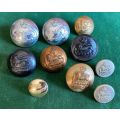 SELECTION OF 11 RHODESIAN BUTTONS-SOLD TOGETHER