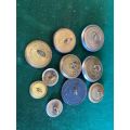 SELECTION OF 11 RHODESIAN BUTTONS-SOLD TOGETHER