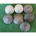 MIXED LOT OF 7 POLICE BUTTONS-SOLD TOGETHER