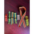 MIXED LOT OF RIBBONS-SOLD TOGETHER-THE LO0NGEST PIECE IS 59CM
