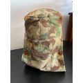 POLICE TASK FORCE 2ND PATTERN CAMO FLAP CAP-GLOW IN THE DARK-INSIDE SIZE 52-USED BUT GOOD CONDITION