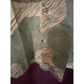 RHODESIA CAMO SHORT SLEEVE SHIRT-SIZE SMALL-MEASURES 50CM ARMPIT TO ARMPIT-PLEASE NOTE DAMAGE-LOOK A