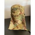 POLICE TASK FORCE 2ND PATTERN CAMO FLAP CAP-INSIDE RING MEASURES 56 CM-CONDITION LIKE NEW