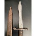SPANISH 1893-1943 MAUSER BAYONET-BOLA BLADE AND COMES WITH ADAPTER FOR MAUSER RIFLE-OVERALL LENGTH 3