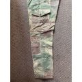 RHODESIAN CAMO TROUSERS-SIZE 30 PIPE LENGTH OF 77CM-REINFORCED BACK SIDE-CONDITION USED BUT GOOD-COM