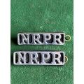 NORTHERN RHODESIA POLICE RESERVE SHOULDER TITLE PAIR-LUGS INTACT