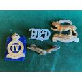 4X BRITISH BADGES-SOLD TOGETHER -ONE WITHOUT SLIDER