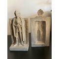 ROMAN SOLDIER BOOK ENDS-HEIGHT 23 CM CAST METAL