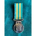 MINIATURE GOOD SERVICE MEDAL-GOLD-1975-30 YEARS-SILVER MARKED