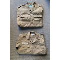 SADF PERIOD NUTRIA,LONG SLEEVE SHIRTS-2 SOLD TOGETHER-LARGE AND MEDIUM SIZE