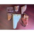 SELECTION OF 6 LEATHER HOLSTERS AND POUCHES-SOLD TOGETHER