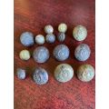 SA MEDICAL CORPS TUNIC BUTTONS-15 IN TOTAL-SOLD TOGETHER