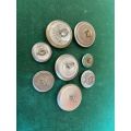 VINTAGE RAILWAY TUNIC BUTTON-8 IN TOTAL-SOLD TOGETHER