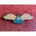 LESOTHO DEFENCE FORCE DISPATCHER PARACHUTE WING-NUMBERED NO 30-GILDING METAL WINGS WITH ENAMEL CENTR