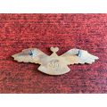 LESOTHO DEFENCE FORCE DISPATCHER PARACHUTE WING-NUMBERED NO 30-GILDING METAL WINGS WITH ENAMEL CENTR