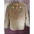 SA ARMOURED CORPS STEP OUT JACKET-SIZE MEDIUM-MEASURES 55 CM ARMPIT TO ARMPIT-GOOD CONDITION