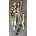 LARGE SELECTION OF MILITARY BELTING-SOLD TOGETHER-10 ITEMS IN TOTAL