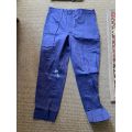 SA NAVY TROUSERS-SIZE 34 PIPE LENGTH 70CM-CONDITION UNUSED -NEED CLEANING