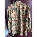 POLICE TASK FORCE 2ND PATTERN CAMO LONG SLEEVE SHIRT-SIZE LARGE TO EXTRA LARGE-MEASURES 65CM ARMPIT