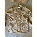 2X SADF BUSH JACKETS-SOLD TOGETHER-BORDER WAR PERIOD-SIZE MEDIUM AND LARGE-BOTH USED BUT IN GOOD CO