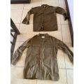 SADF NUTRIA LONG SLEEVE SHIRTS X 2 SIZE MEDIUM-MEASURES 50 AND 55 CM ARMPIT TO ARMPIT