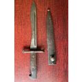 SPANISH 1941- `BOLO` BAYONET WITH METAL SCABBARD