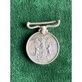 AUTHENTIC,SILVER(NOT FROM COLLECTORS SET)MINIATURE RHODESIA POLICE RESERVE LONG SERVICE MEDAL