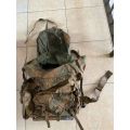 HAND PAINTED BRITISH SAS BACK PACK,COMPLETE WITH FRAME AND ALL STRAPS-VERY GOOD CONDITION,WITHOUT AN