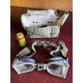 WW2 ANTI MINE BLAST PROTECTOR GOGGLES-ORIGINAL PERIOD ITEM IN COMPLETE AND VERY GOOD CONDITION