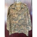 RAILWAY POLICE CAMO,LONG SLEEVE SHIRT-ZISE LARGE-MEASURES 60 CM ARMPIT TO ARMPIT-GOOD CONDITION WITH